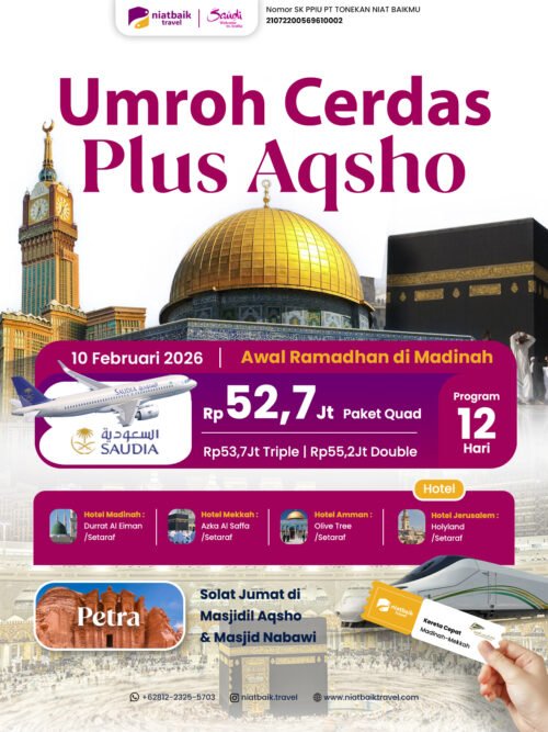 Umroh Cerdas Plus Aqsho 10 Februari 2026